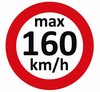 Geschwindigkeitsaufkleber Q-Reifen 160 km/h 100Stück